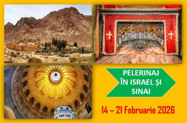 PELERINAJ ÎN ISRAEL ȘI SINAI | CURSA HISKY | 📅 14 - 21 FEBRUARIE 2026 💶 Tarif: 560 EURO + 840 USD/Pers.