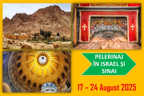 PELERINAJ ÎN ISRAEL ȘI SINAI - SCHIMBAREA LA FATA PE MUNTELE TABOR | ✈️ CURSA HISKY | ➡️ 17 - 24 AUGUST 2025 | 💶 Tarif: 570 EURO + 760 USD/Pers.