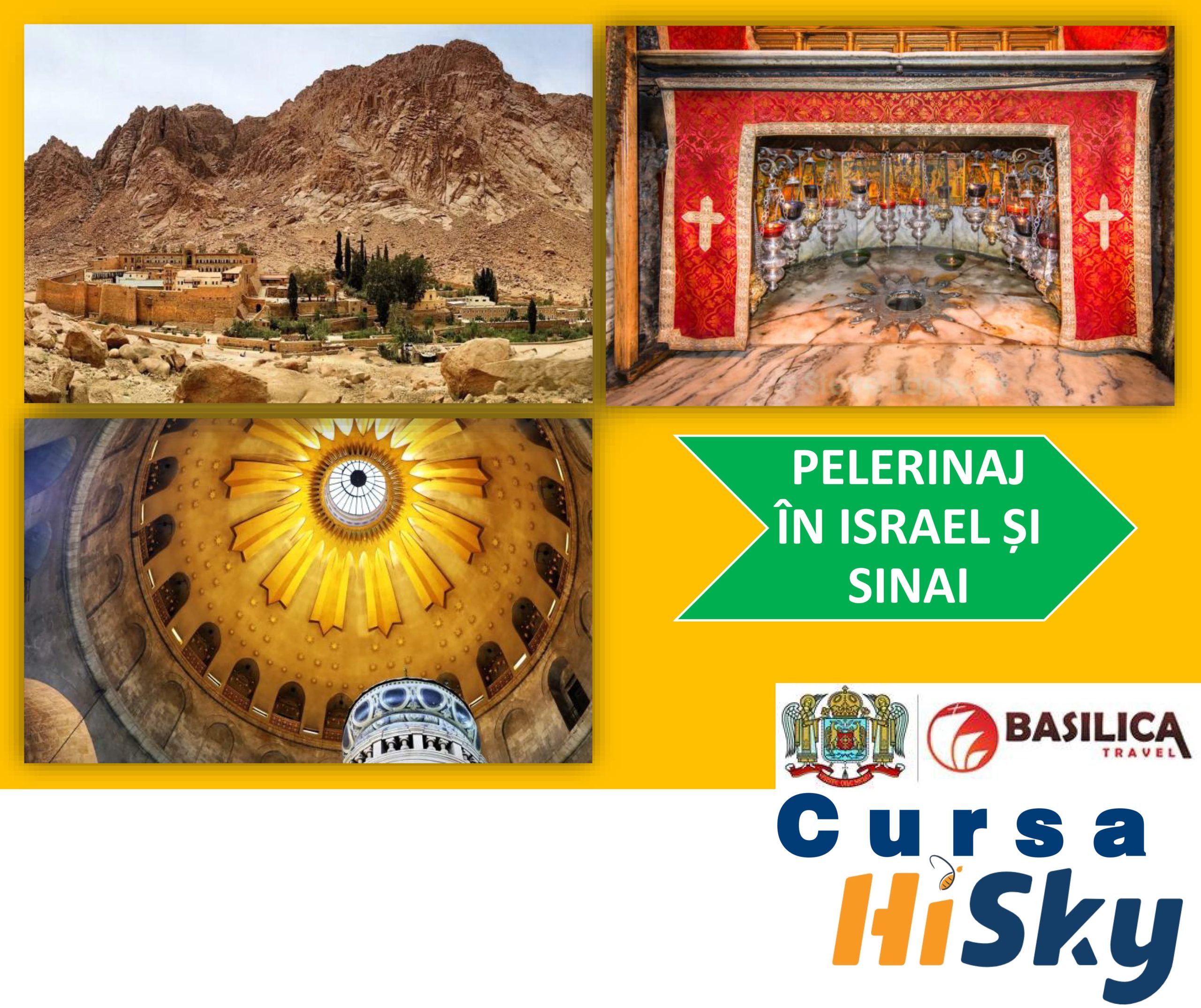 PELERINAJ ÎN ISRAEL ȘI SINAI | CURSA HISKY | ➡️ Aprilie - Mai | 2026 | 💶 Tarif: 560 EURO + 880 USD/Pers.