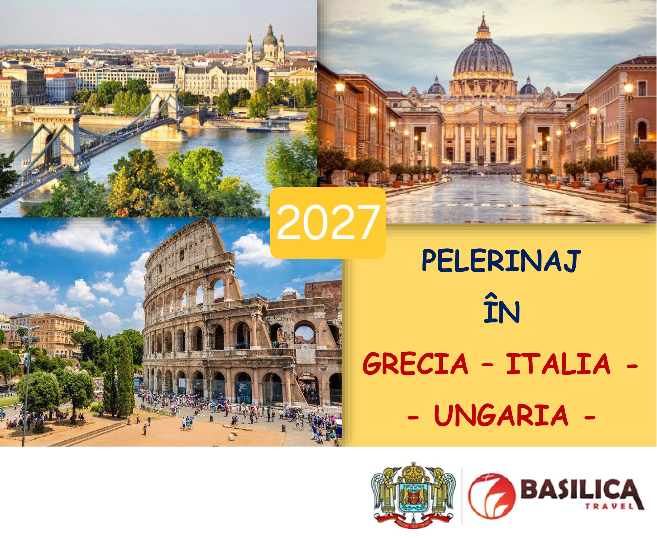 PELERINAJ în GRECIA – ITALIA – UNGARIA | ➡️ 08 – 16 mai, 18 – 26 septembrie, 23 – 31 octombrie | 2027 |